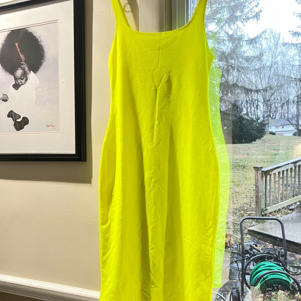 Zara Neon Yellow Dress